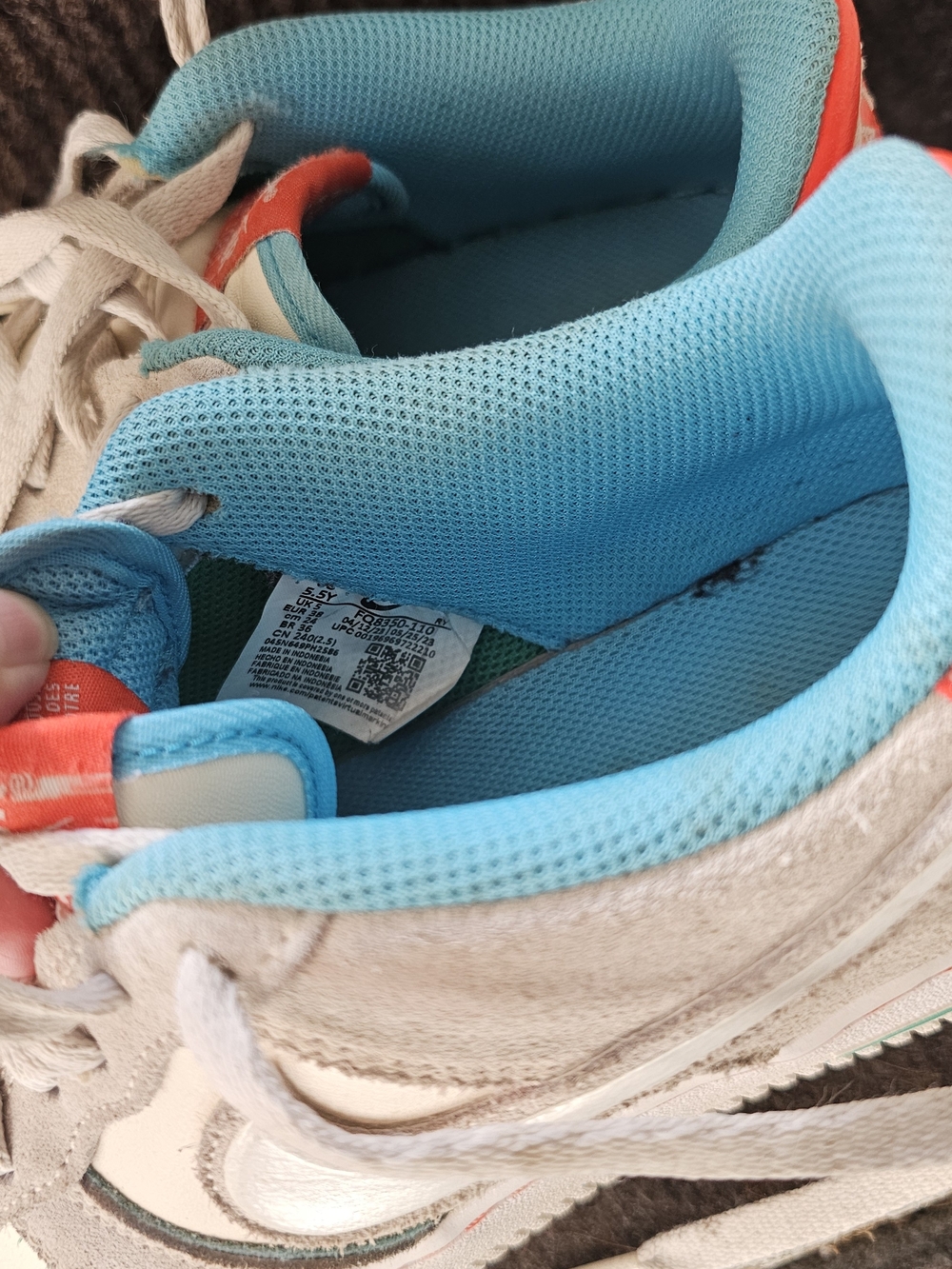 Nike Kids Sneakers in Light Blue, Coral and Cream